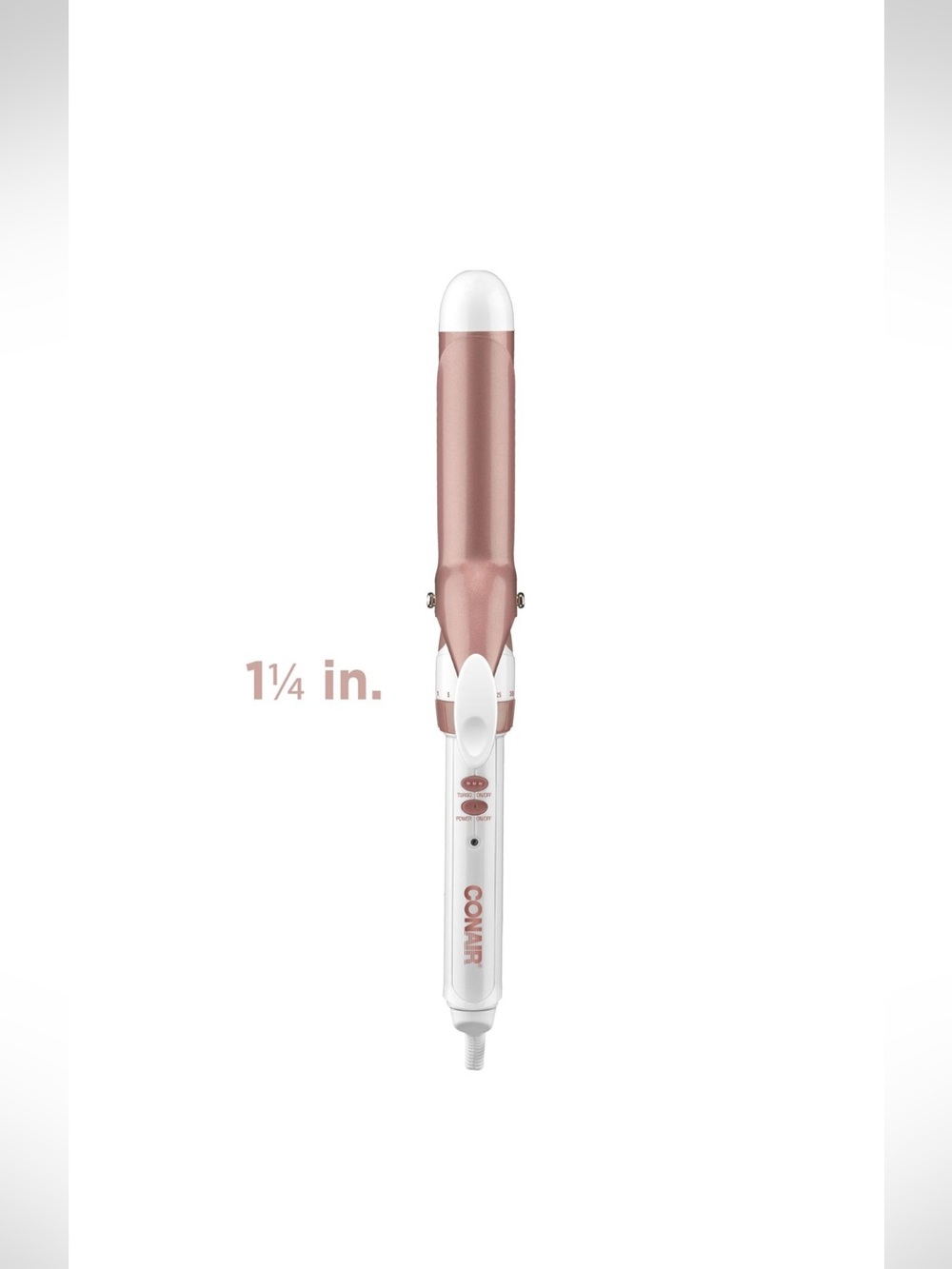 Conair 1¼" Rose Gold Curling Wand - Smooth, Salon-Style Curls